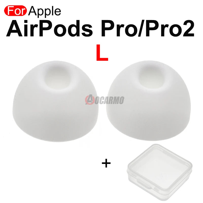 Aocarmo For Apple AirPods Pro 1/2 Pro2 Earphone Silicone Soft Plug Dust Prevention Pressure Reduction Rubber Sleeve A2083 A2084