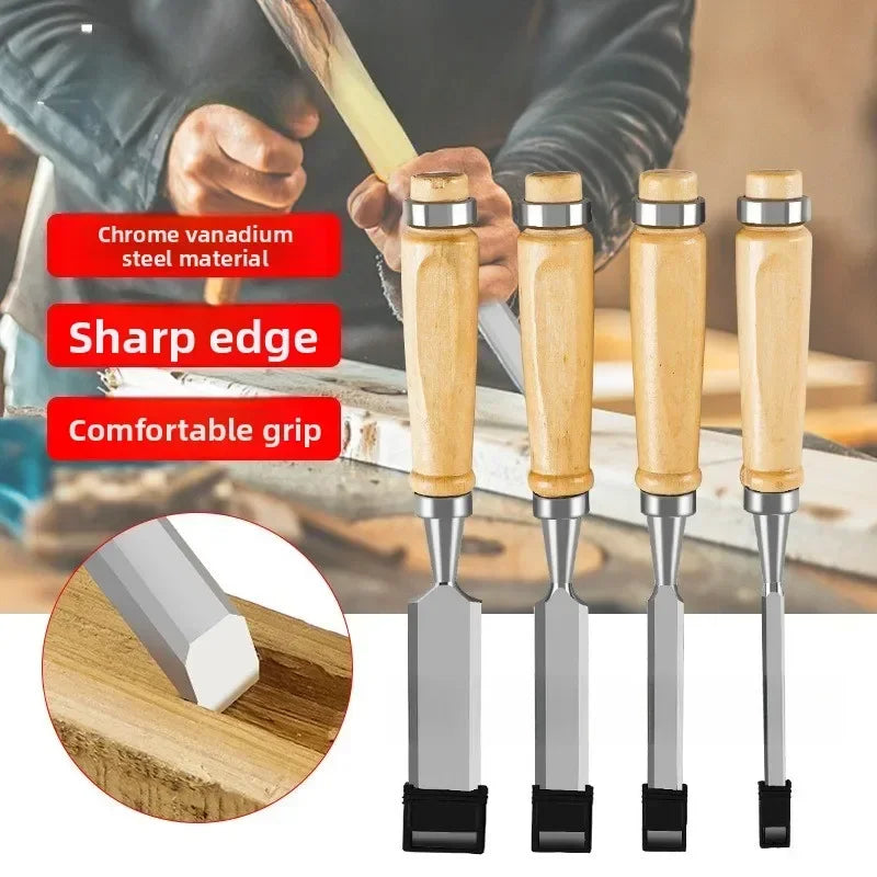 8/12/16/20/24mm Wood Carving Chisels Set Professional for Woodworking with Ergonomic Wood Carving Tools DIY Auxiliary Tools