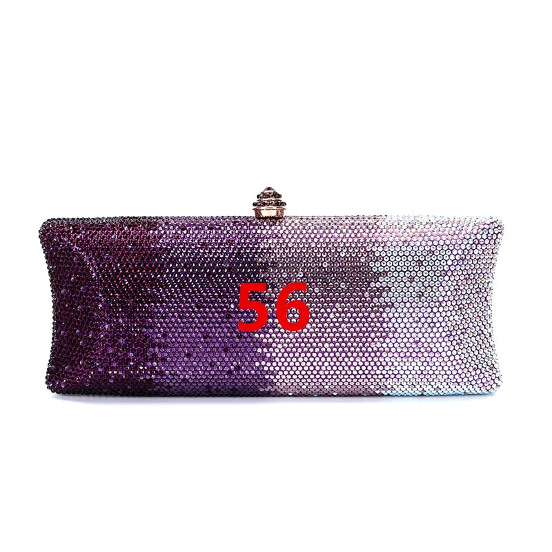 Women's Sparkling Rhinestone Dragonfly Evening Clutch Bag Glamorous Beaded Design for Parties & Events Can Be Matched with Shoe