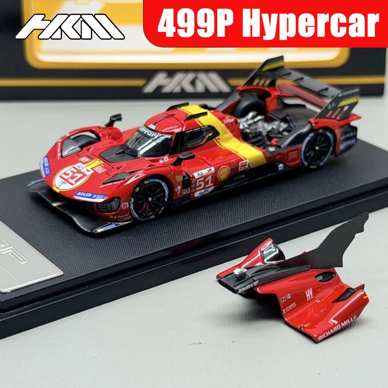 New Microturbo in Stock HKM 1:64 499P Hypercar Alloy Car Static Die Cast Vehicles Collection Model Car Toy