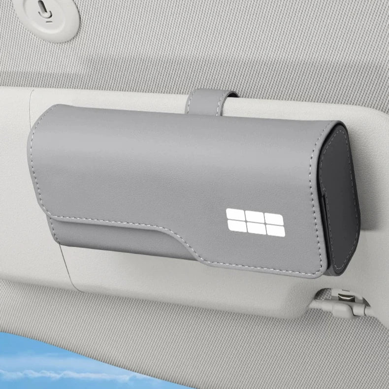 For Geely Galaxy E5 EX2 EX5 Car Sun Visor Sunglasses Clip Multifunctional Vehicle Interior Mount Auto Eyeglasses Storage Box