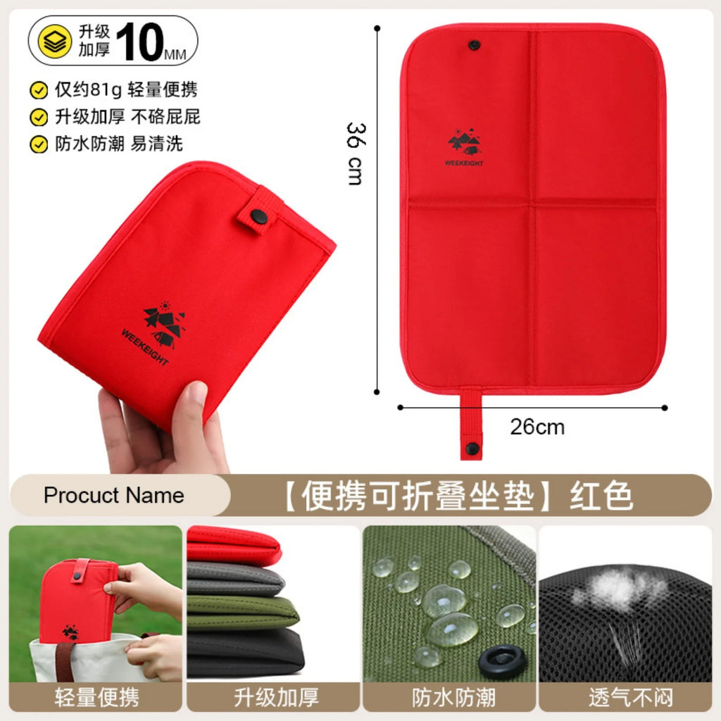 Oxford Cloth Folding Camping Seat Pad Waterproof Thickened Portable Moisture-proof Pad for Hiking Trekking Outdoor Activities