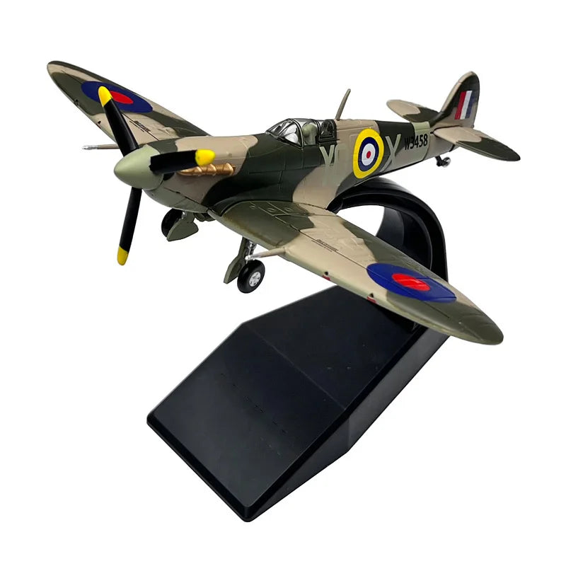 1:72 1/72 Scale WWII British Spitfire Fighter Plane Diecast Metal Airplane Aircraft Ornament Model Gift