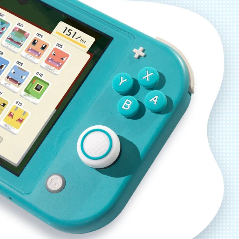 New Design Silicone Soft D-pad Cross Button ABXY Key Sticker Skin Case For Switch Lite NS lite Joy-con Thumb Stick Cap Cover