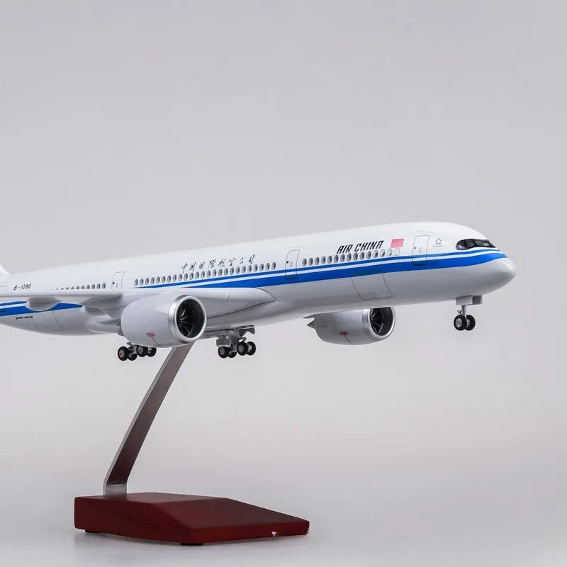 47cm Large Scale Toy Plane Air China A350 Diecast Resin Airplane Model Kit with Stand for Aviation Enthusiast Gift or Collection