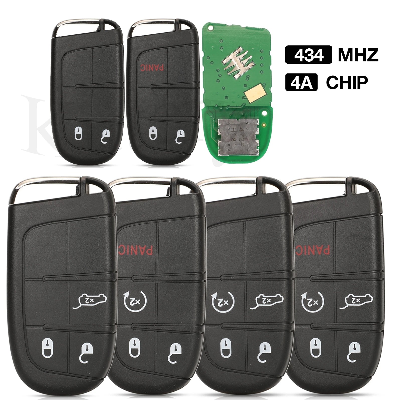 jingyuqin 2/3/4/5 BTN M3N-40821302 434MHZ 4A Chip Smart Remote Control Car Key For Jeep Compass 2017+ RENEGADE 2015+