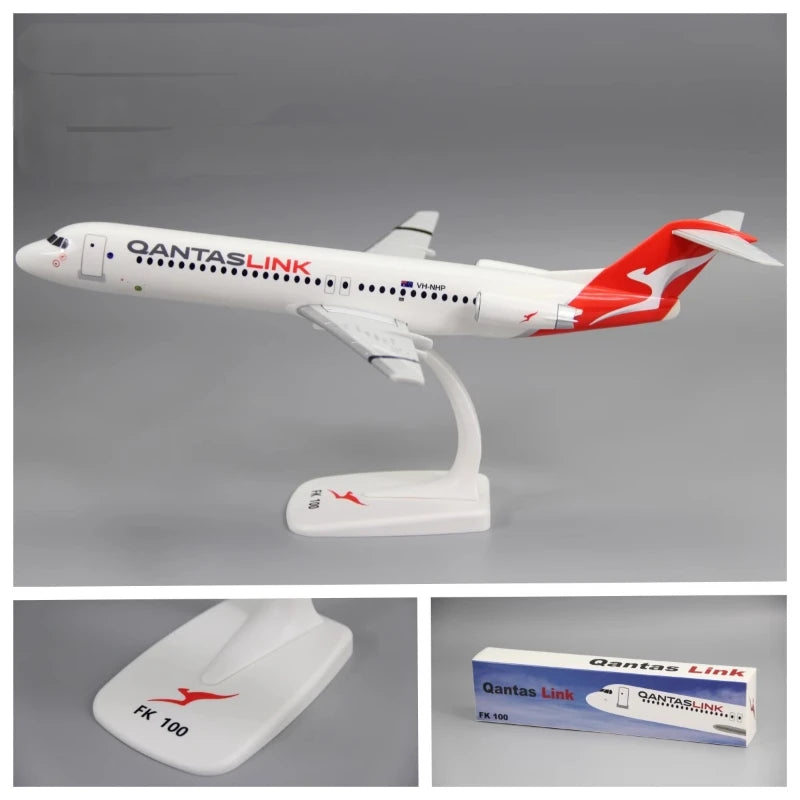 1:200 Fokker FK-100 QANTAS/IBERIA EXPRESS/AustrianA320neo /Malév MALEV737-800 /MD-11 Lufthansa CargoAirlines Airplane Model Fans