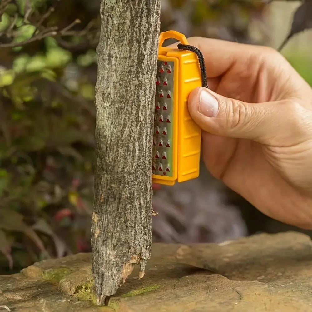 Outdoor Magnifying Glass Card Fire Starter Survival  Camping Tool Tinder Maker Fire Starter Stainless Steel Grater Lightweight