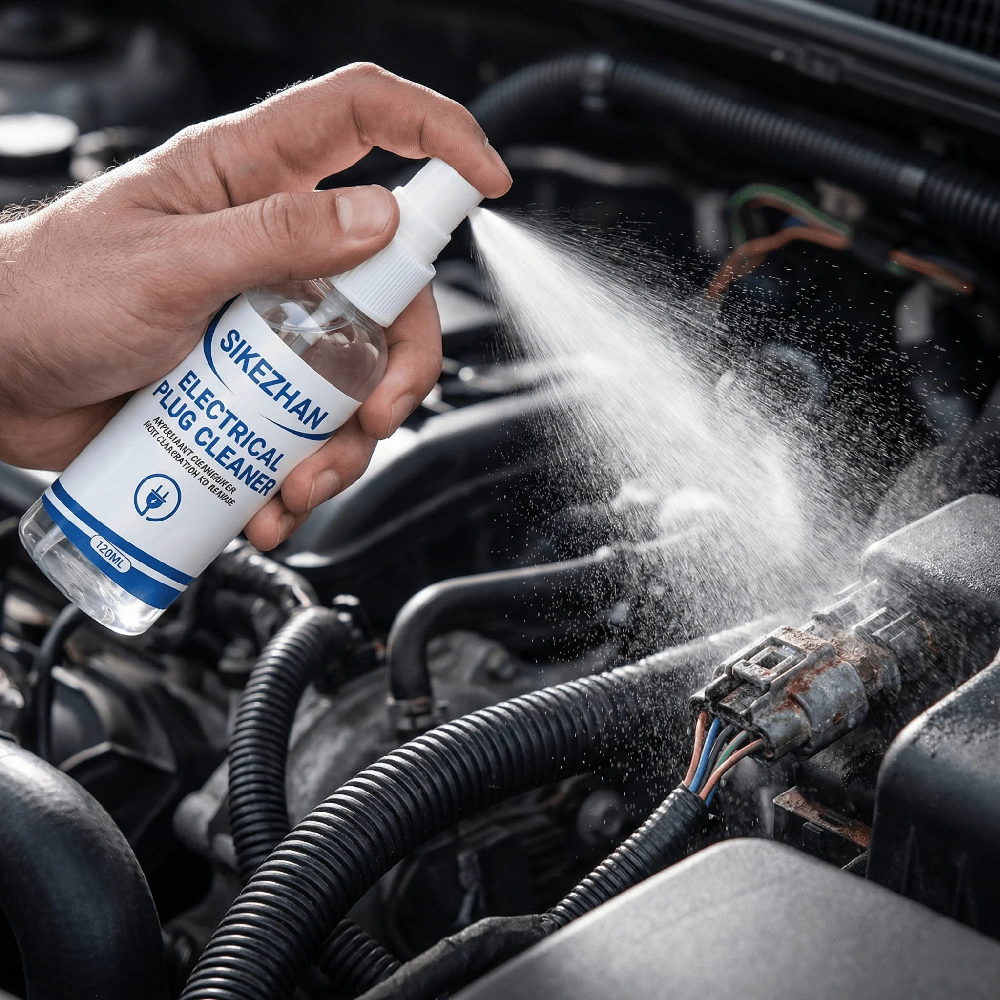 120ml Electronic Contact Cleaner Spray Fast Drying No Residue Degreaser for Car Plugs Connectors PCB Circuit Boards Deoxidizer