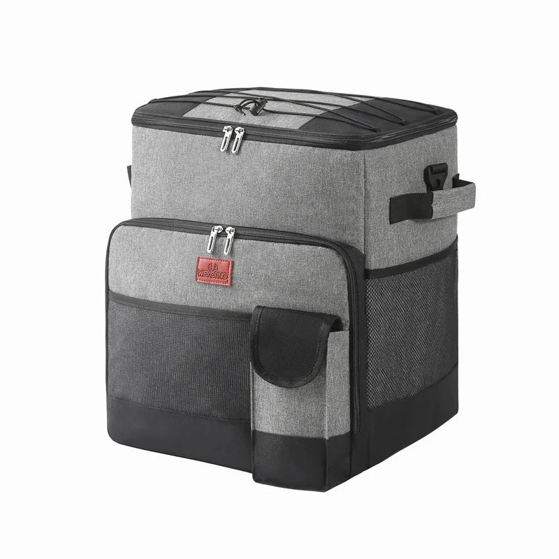 Folding Ice Box Cooler with Wheel Camping Storage Bag Insulated Thermal Coolers for Drinks Beer Can Large Fishing Beach Ice Bag