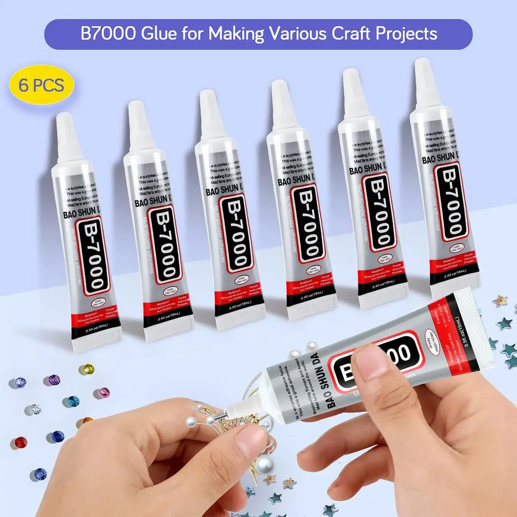 1/2/3Pcs B7000 Transparent Epoxy Glue, Contact Phone Repair Adhesive Glass Plastic Universal DIY Glue , with Precision Tip,Multi