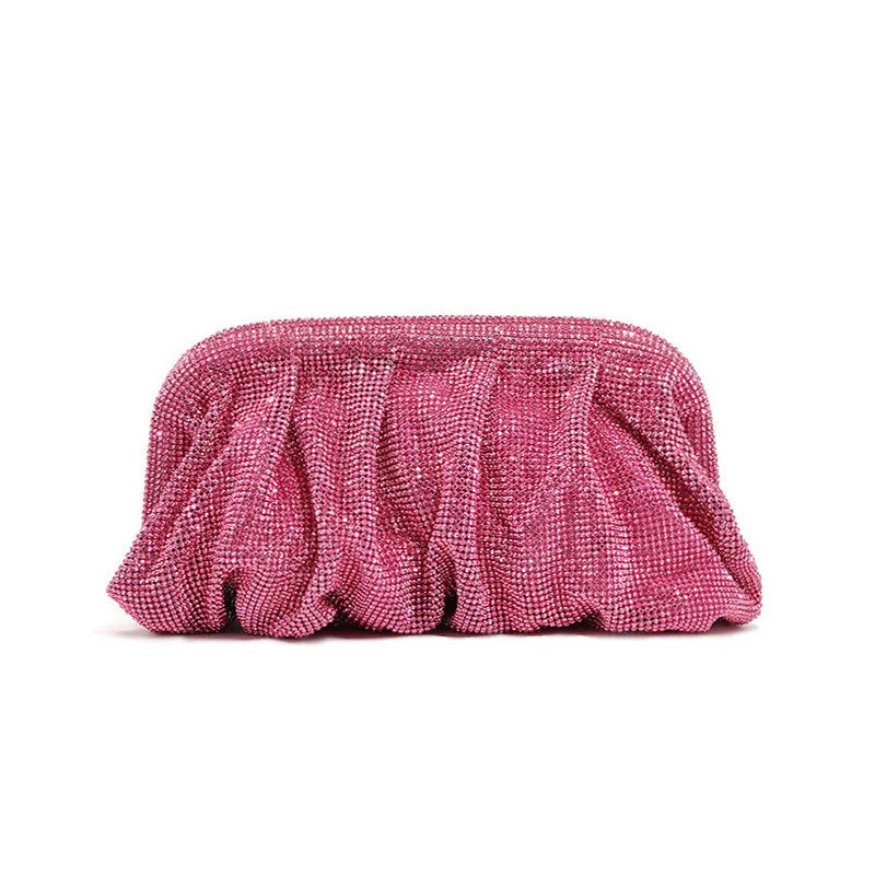 XMESSUN New Diamonds Evening Clutch Bag for Women,Fashion Designer Wedding Party Pouch Bag Lady Chain Shoulder Crossbody Bag