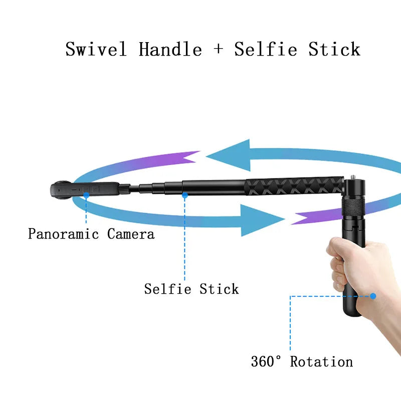Invisible Selfie Stick for Insta360 X4 X3 X2 Selfie Stick Bullet Time Bundle Handle for GoPro 12 11 10 9 8 DJI Action 4/3 SJCAM