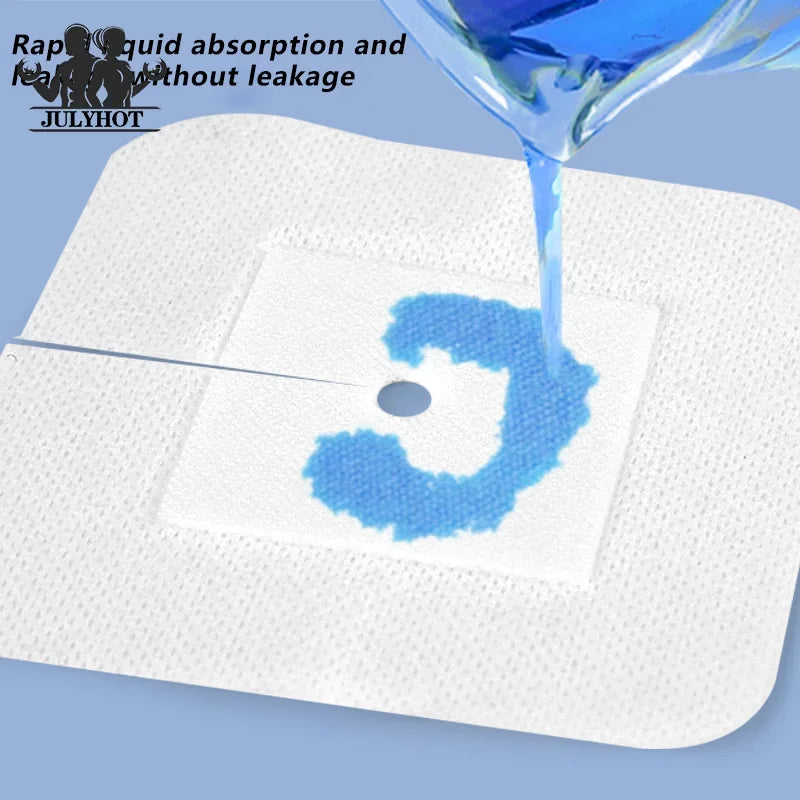 5/10Pcs Drainage Tube Sterile Applicator Peritoneal Dialysis Catheter Bile Duct Nephrostomy Gastric Tube With Hole Sticker Fixed