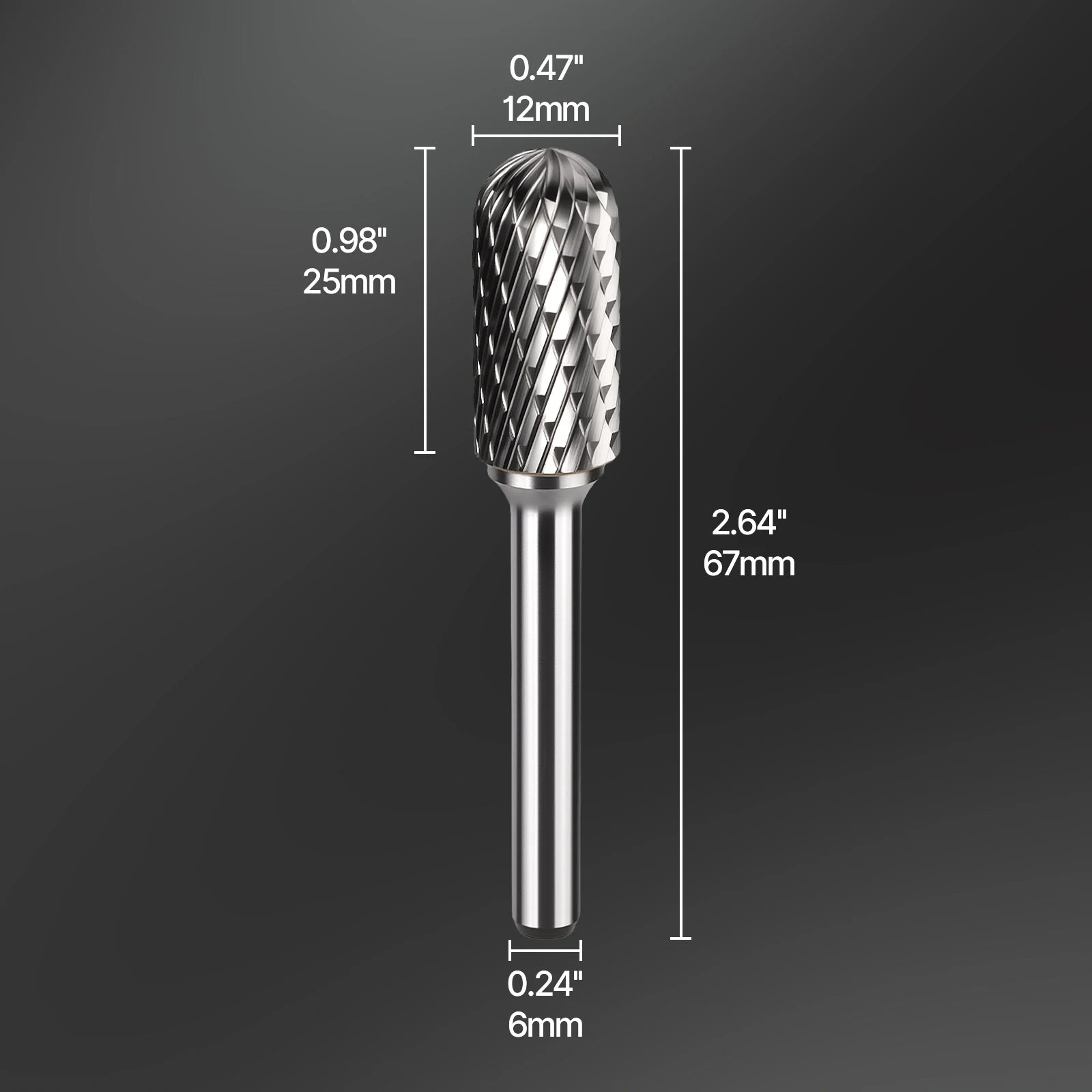 6mm CX Type Head Carbide Rotary File Tool Point Burr Grinder Abrasive Tools Drill Milling Carving Bit Tools For Metal