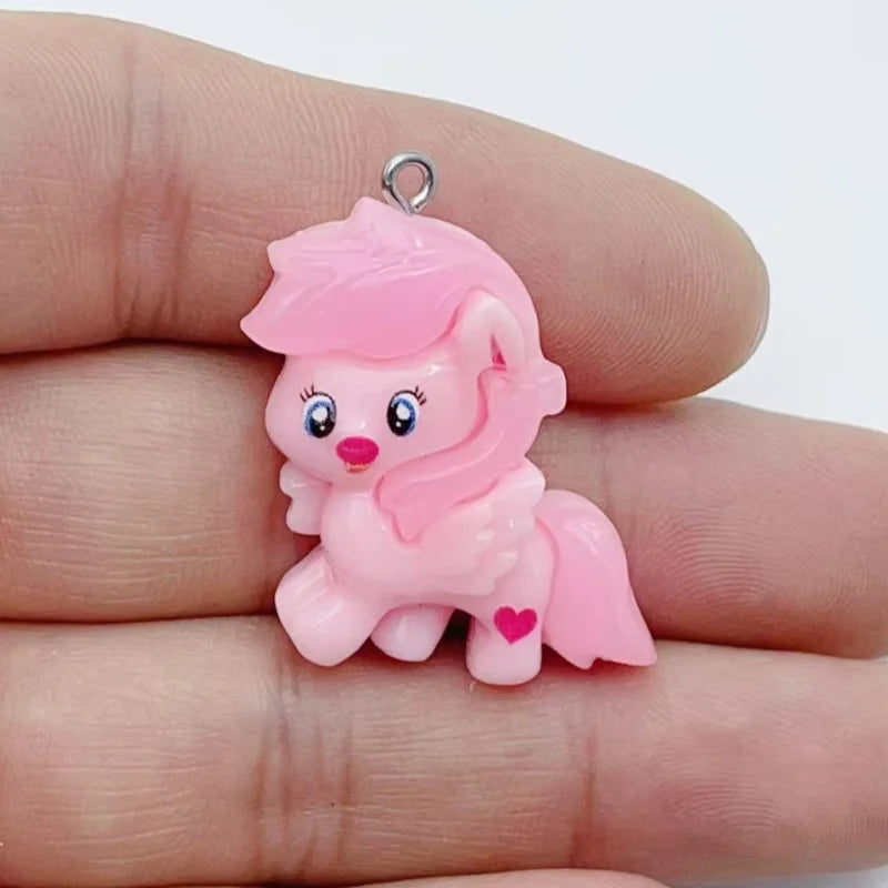 10pcs cartoon animal charm decorative resin pendants DIY jewelry making earrings wholesale