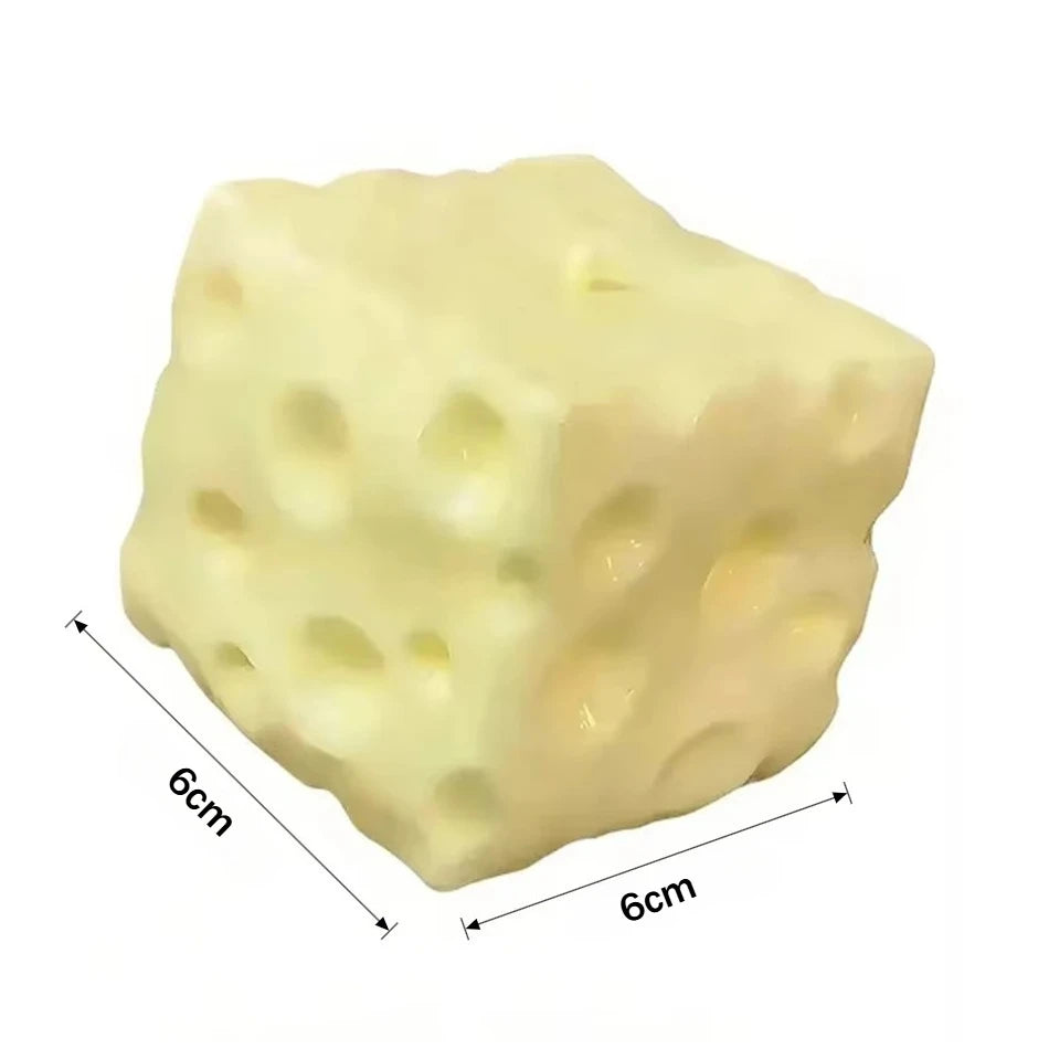 2026 Cheese Cube Stress Ball Big Cheese Shapeable Squeeze Ball Non-Bounce Fidget Toy ASMR Sensory Anti-Stress Christmas Gift
