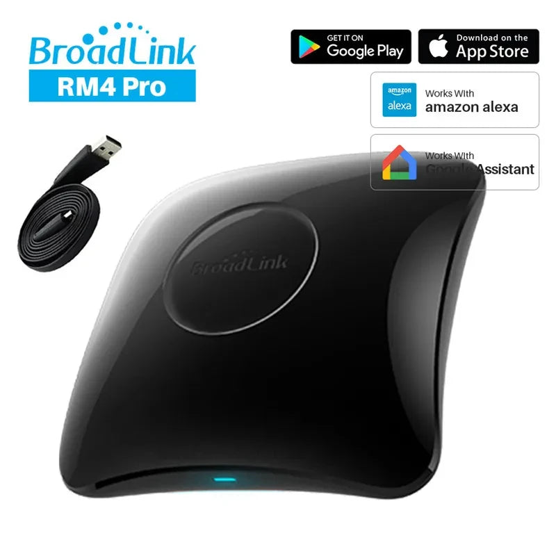 2025 BroadLink RM4 Pro Universal Remote Control RF Controller IR Switch Smart Home Works Alexa Google Assistant