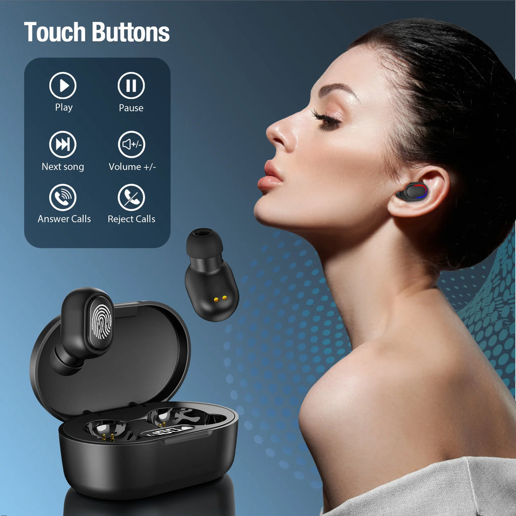1HORA Wireless Bluetooth Headset AUT114 In-Ear Earphone Bluetooth 5.3 Type-C Charging Long Battery Life Compatible IOS/Android