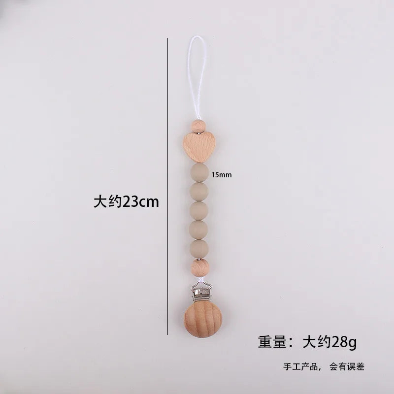 Beechwood  Pacifier Clip Baby Soothing Silicone Teether Pacifier Holder Anti-Drop Chain