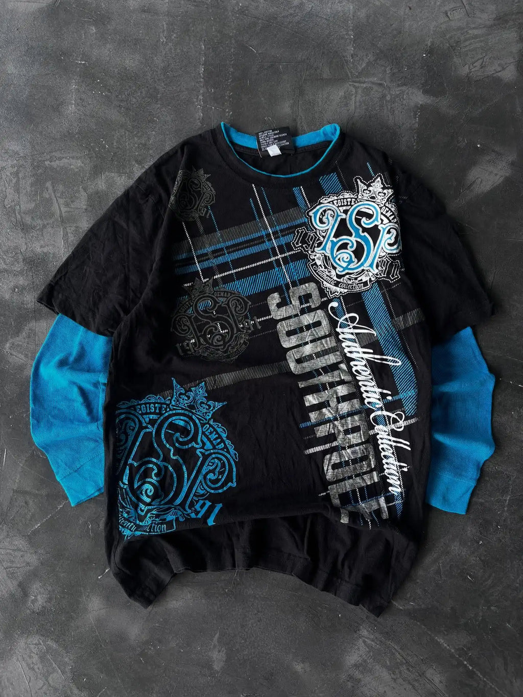 Y2K Southpole Long-Sleeved Tops New Man American Japanese Harajuku Pure Cotton T-shirt Shirt Fashion Clothes