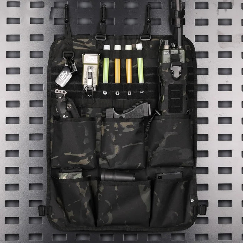 Camouflage Tactical Car Seat Back Storage Bag Vehicle Backrest Hanging Organizer Pocket Auto Interior Storage Spare Parts