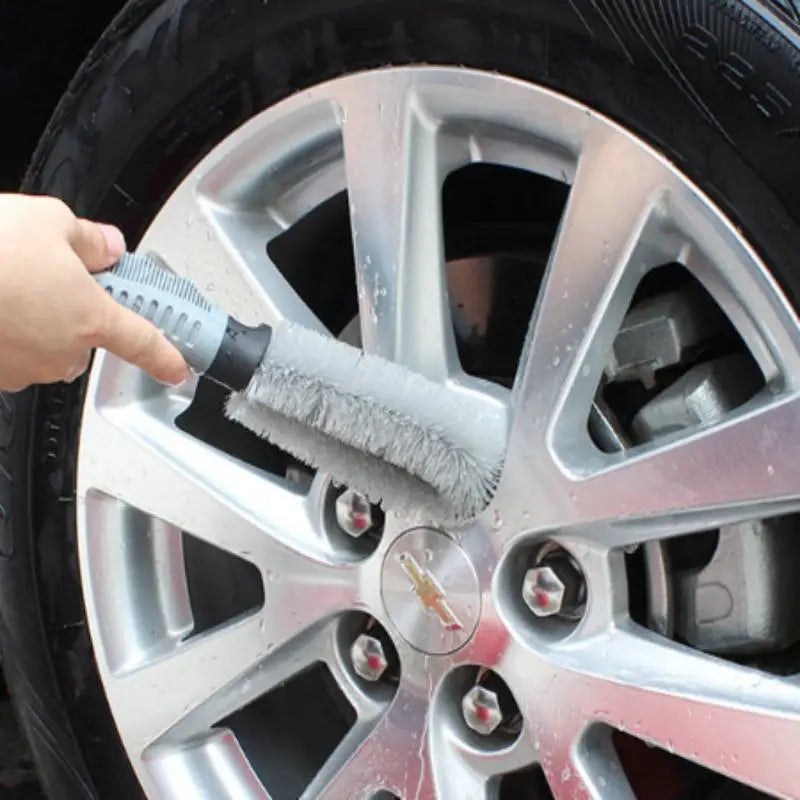 Auto Car Wheel Brush Tire Cleaning Tools for Alloys Tyre Rim Scrubber Cleaner Set Ideal for Home Garage and Car Wash