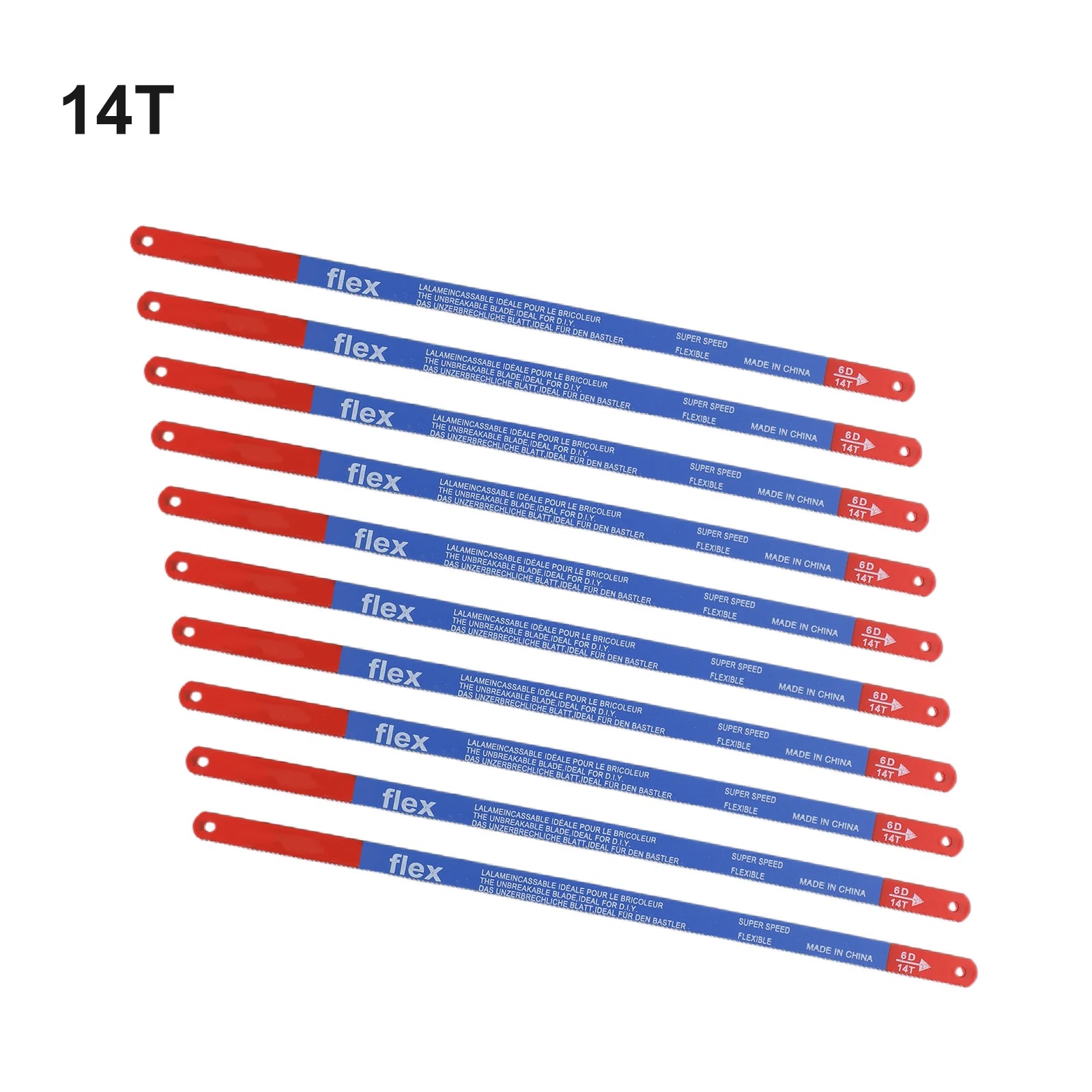 Model Hacksaw Blade Hand Saw Blade Optional Practical Wood cut Hand Reliable Saw 10PCS 14T/18T/24T 300mm Bi-Metal Blade Blades