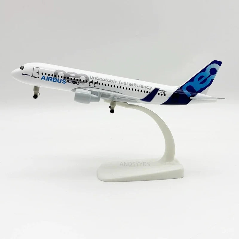 20cm Airplane Model A320 Series Metal Scale Aircraft Diecast Aviation Collectible Miniature Children Toys Souvenir With Stand