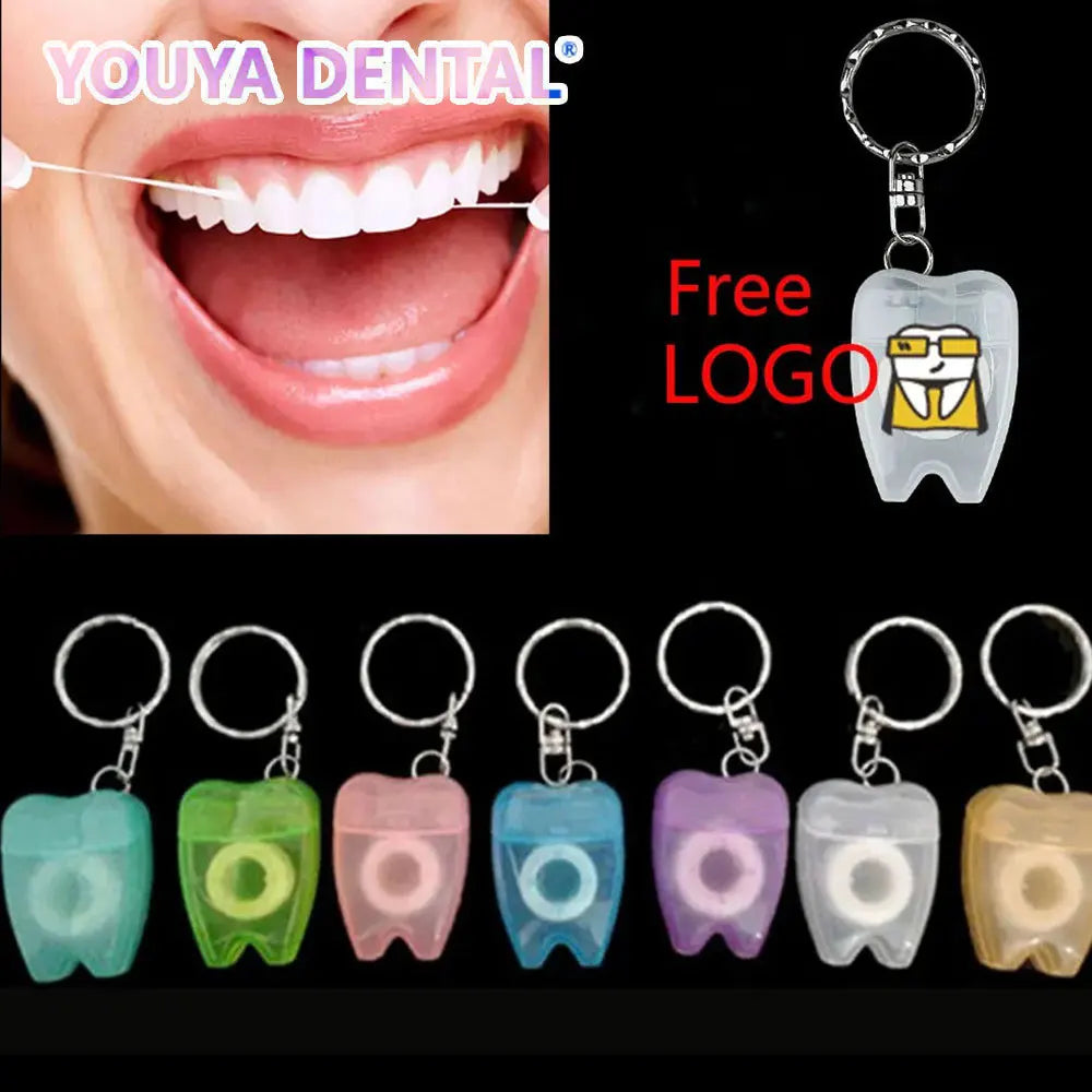 Customize logo 100pcs Dental Floss Interdental Brush box Stick Tooth Cleaning Portable 15m Wire Teeth Care Oral Care Hygiene