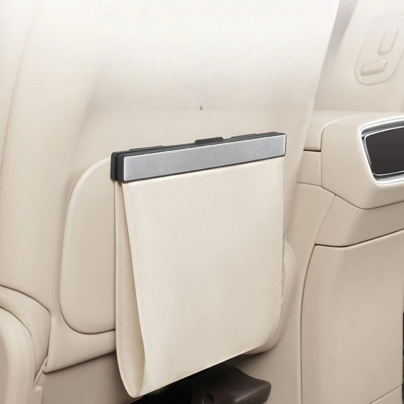 Car garbage bag backrest magnetic suction garbage bin hanging storage bag car supplies rear storage cleaning bag