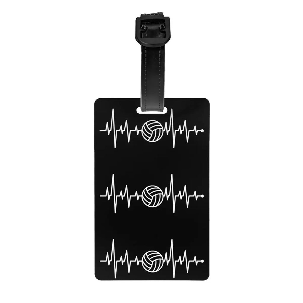 Custom Rock Guitar Heartbeat Luggage Tag With Name Card Music Singer Privacy Cover ID Label for Travel Bag Suitcase