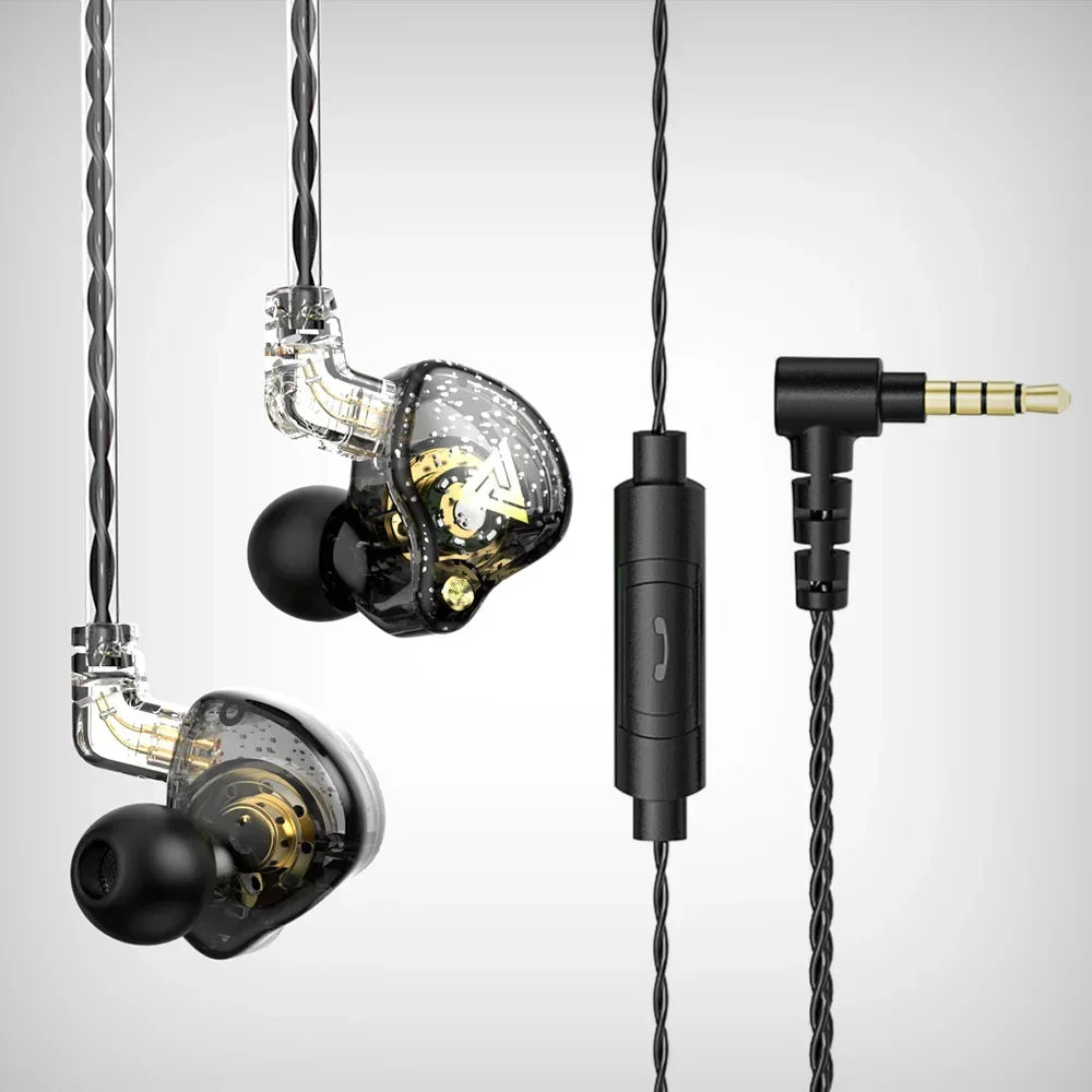 Original QKZ AK6 PRO headset HiFi fever bass in-ear wired mobile phone computer headset monitor with microphone