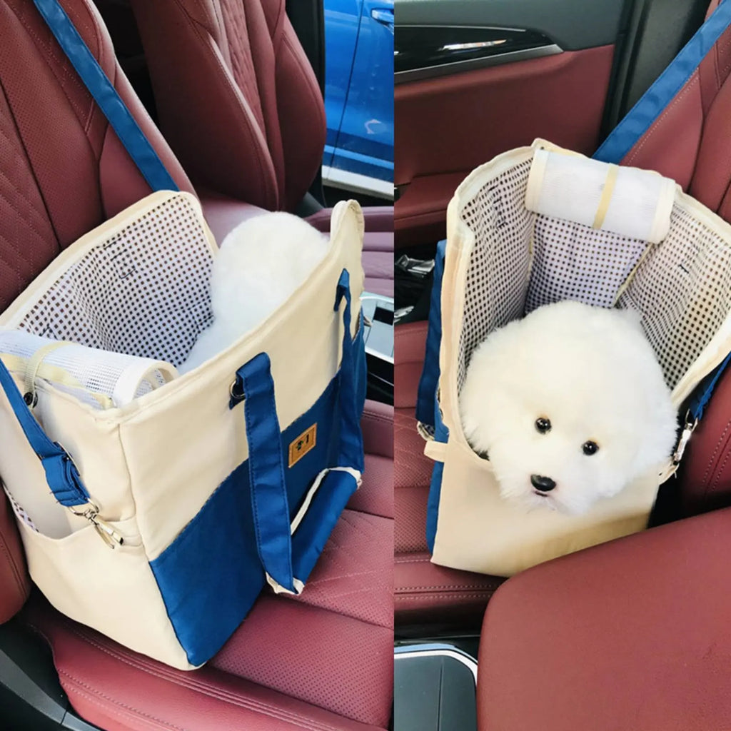 Pet Shoulder Carrier Car Seat Friendly Portable Dog Carrier Feline Travel Tote Lightweight Small Dog Tote Bag Adjustable Strap