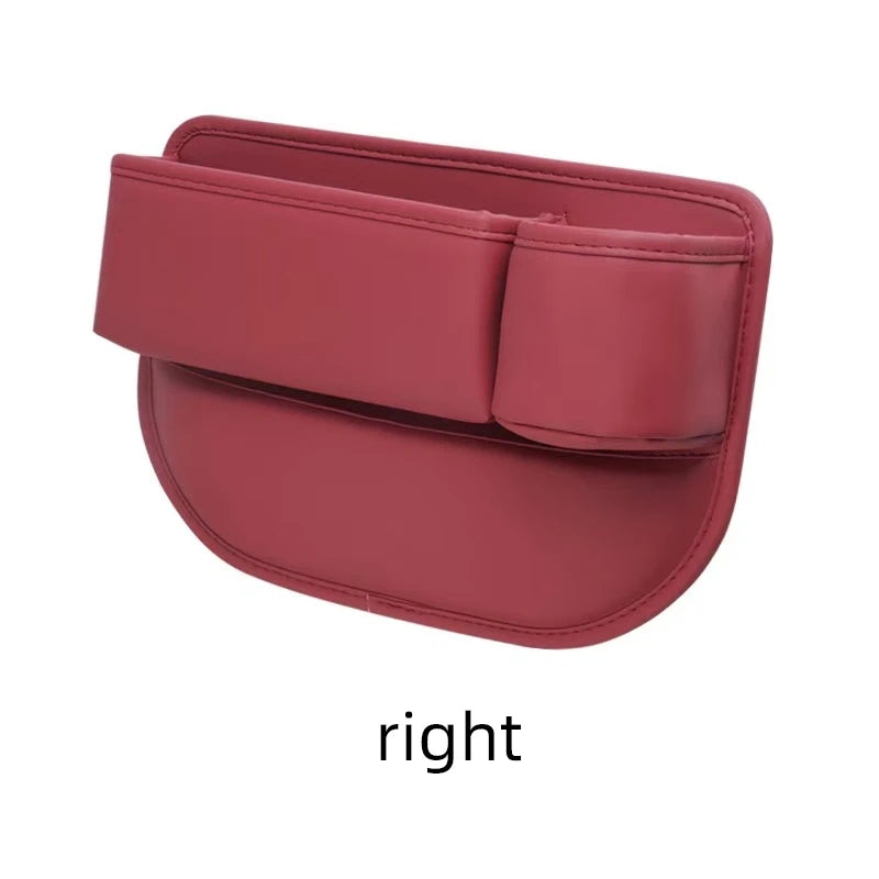 Universal Car Seat Gap Organizer Storage Box Multifunction Leather Crevice Side Storage Pocket Wallet Keys Card with Cup Holder