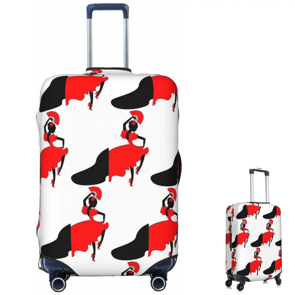 Flamenco Dancer Ole Suitcase Cover Protection Elastic Travel Luggage Protector Covers for 18-32 Inch
