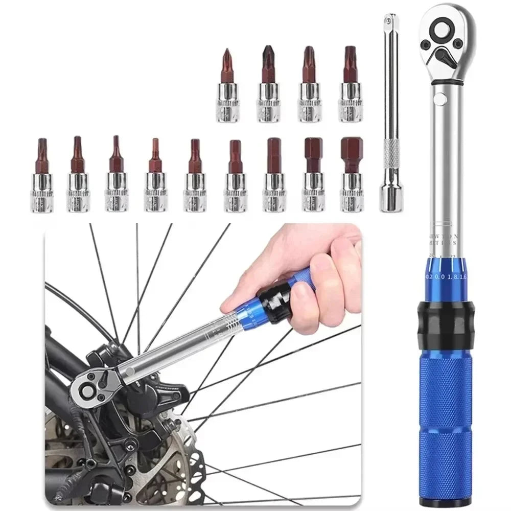 1/4" Drive Adjustable Torque Wrench Quick Release Ratchet Wrench 2-24N.m High Precision Preset Repair Tool for Auto Maintenance