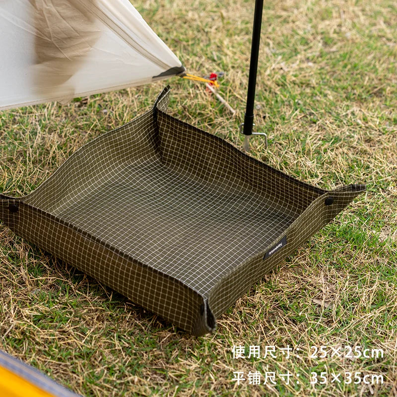 Ultra Light Storage Tray for Outdoor Camping Hiking Folding Storage Basket UHMWPE Camp Equipment Gear 24g
