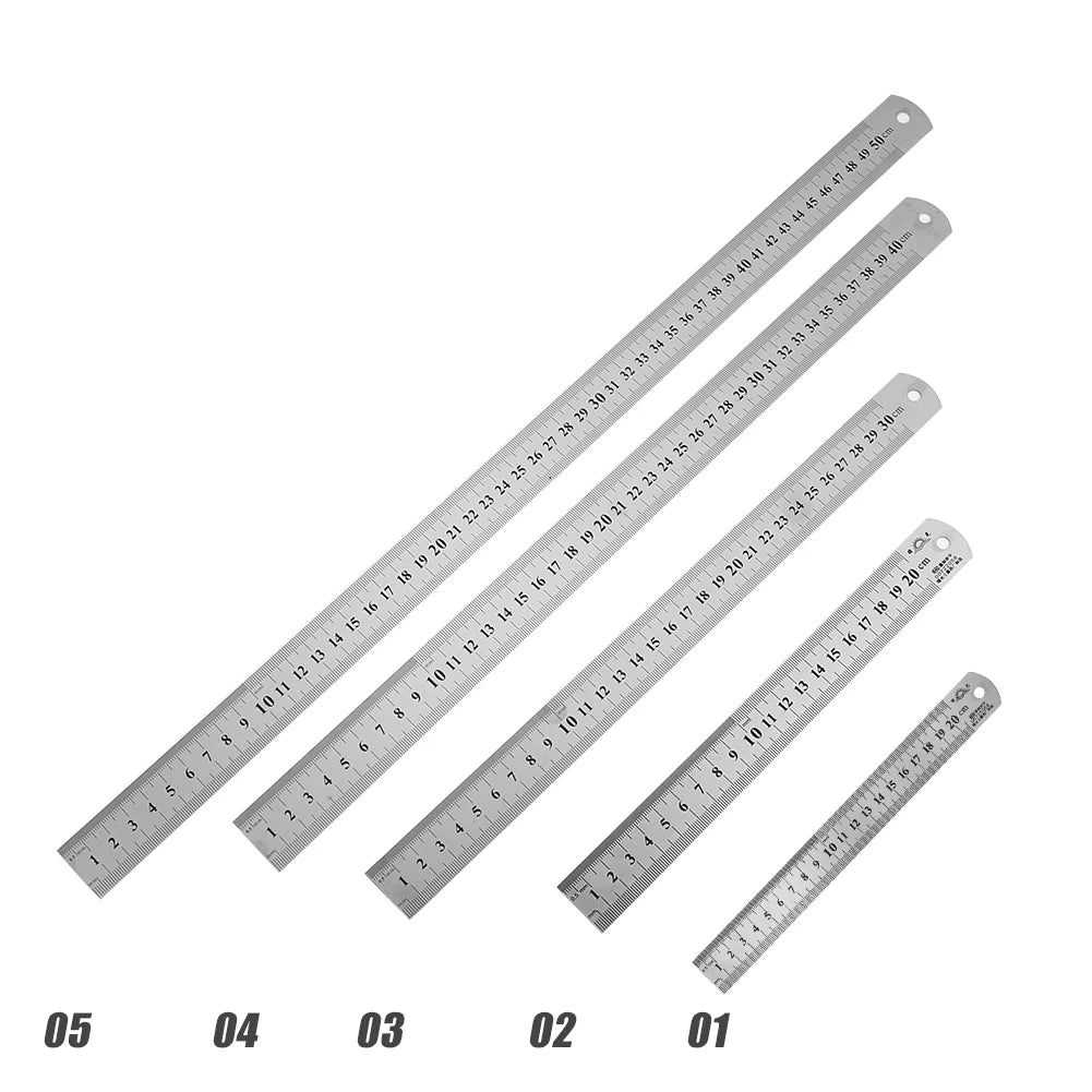 Stainless Steel Ruler Metal Ruler High Precision Centimeter Ruler Measuring Ruler for  Office Home Engineer Craft