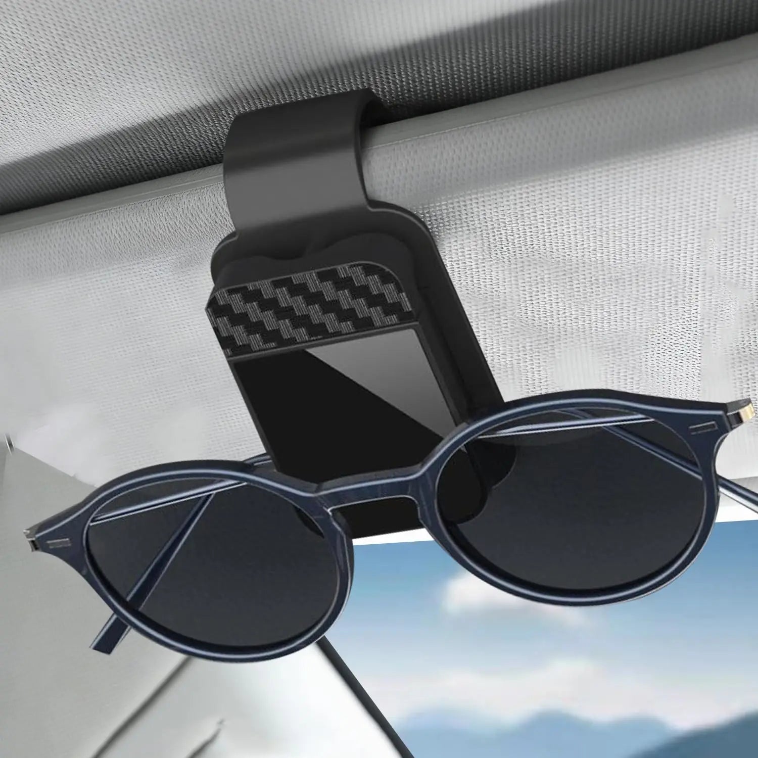 Car Sun Visor Sunglasses Holder, Auto Eyeglass Storage Clip for Sun Visor, Universal Vehicle Eyewear Organizer