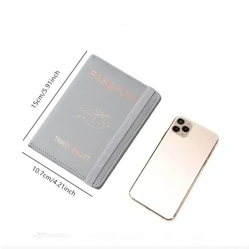 Multi-Function Passport Cover Fashion Pu Leather Case Holder Large Capacity Travel Necessary Information Storage Accessorie Item