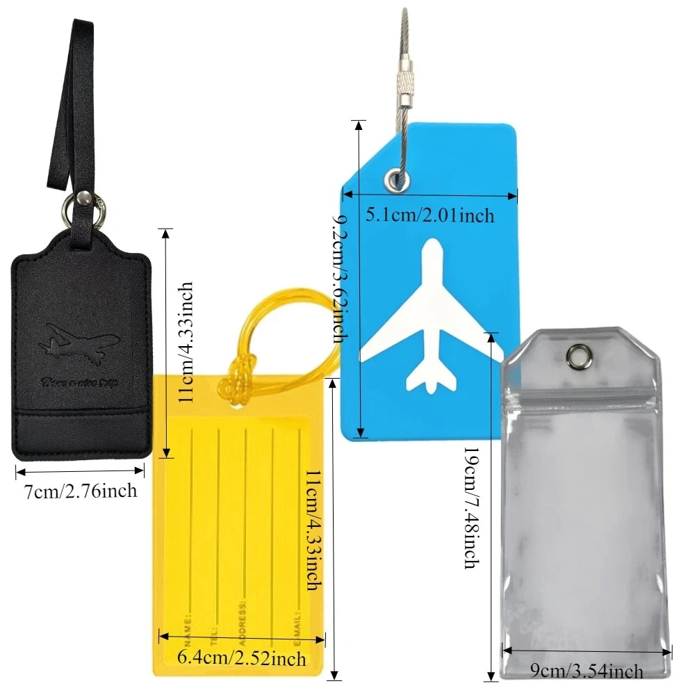 Portable Luggage Tag Durable Suitcase Address Label Baggage Boarding Bag Tag Anti Loss Pendants Travel Accessory Multiple Style