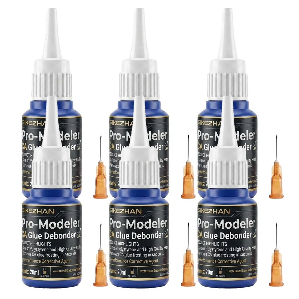 SIKEZHAN 20ml CA Glue Debonder Super Adhesive Remover Cleans Glue Frosting Safe on Resin Polystyrene Plastic Model Hobby Tools