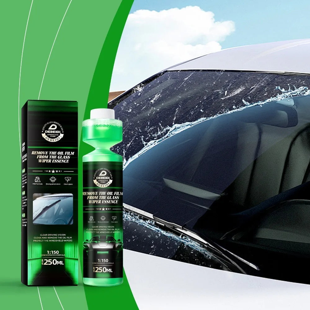 250ml Super Concentrated Glass Cleaner Removes Oil Film Wiper Essence Clears Bird Droppings Stains Car Cleaning Tool