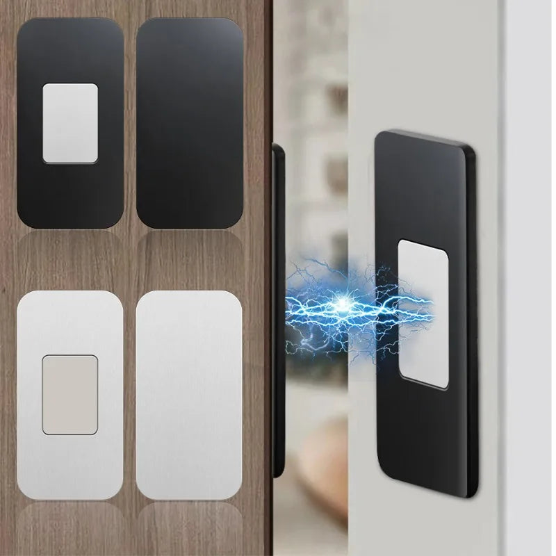 Self Adhesive Door Stop Magnetic Cabinet Catches Invisible Soft-Catch Anti-Rust Magnet Stickers Hidden Door Closer for Cupboard