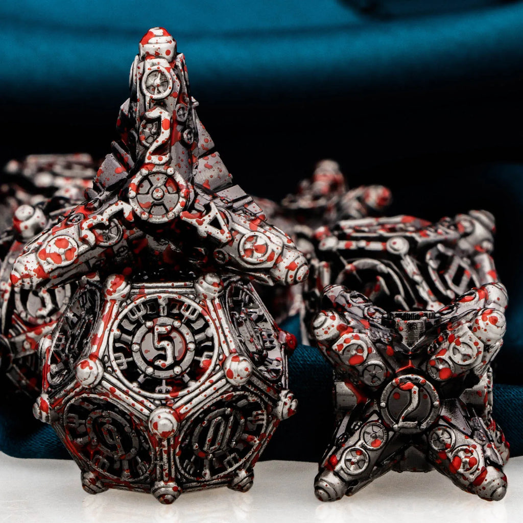 Metal DND Dice Set D&D Polyhedral Dice for Dungeon and Dragon D and D Dice Set RPG Role Playing Games D20 D12 D10 D8 D6 D4
