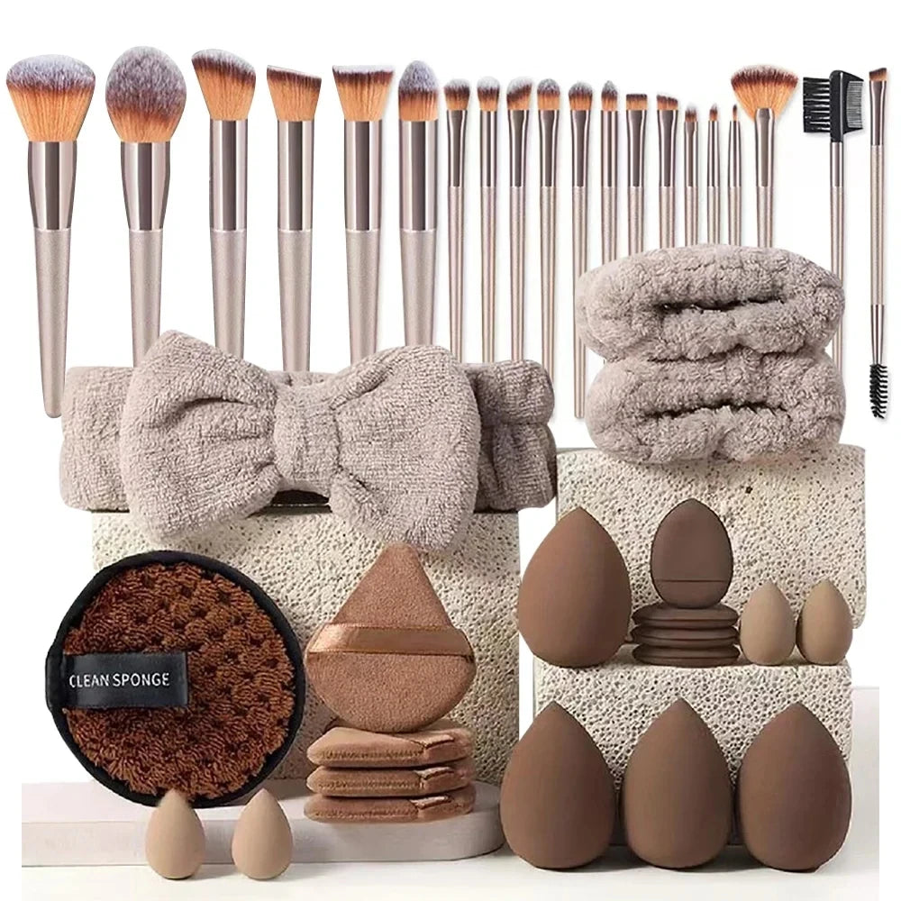 12pcs Makeup Brush Kit Soft Synthetic Hair Make Up Brushes Foundation Blush Eyeshadow Cosmetic Makeup Tools