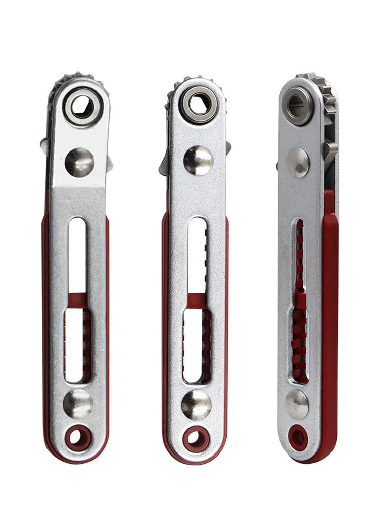 Mini Multifunctional Bidirectional Forward and Reverse Ratchet Screwdriver Elbow Flat Head Wrench Cross Screwdriver Slotted Tool