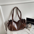 Vintage Fashion Soft PU Leather Large-capacity Tote Bag Underarm Bags Commuting Handbag Wallet Phone Storage Bag Woman Bags
