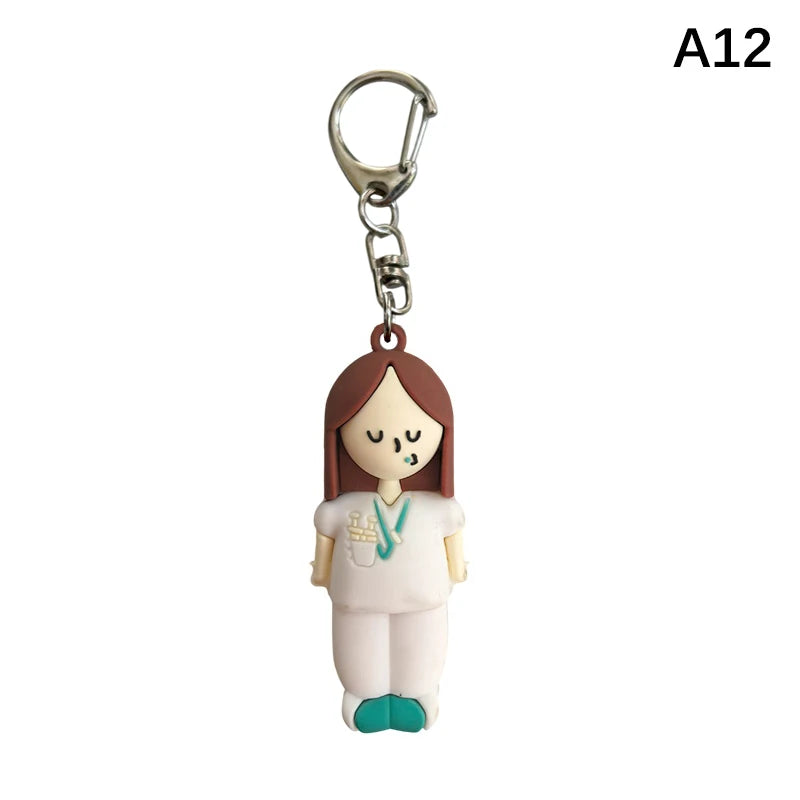 PVC Ampoule Bottle Opener Keychain Syringe-Shaped Cutter Nurse Doctor Aid Medication Vial Breaker Tool